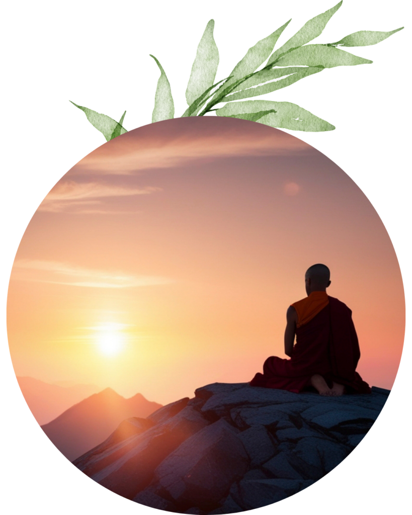Sudarsana (Spiros Tsiaousis), founder of Body Mind Spirit, meditating at sunrise on a mountain, symbolizing mindfulness, spiritual growth, inner peace, and holistic wellness.