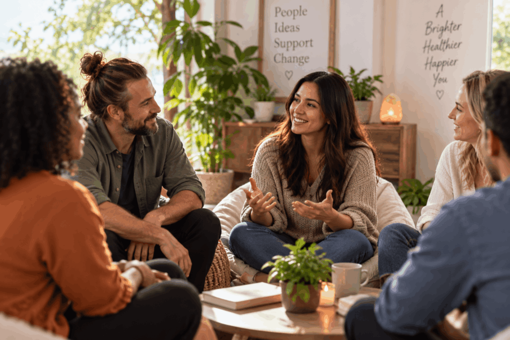The people around us can influence and help with positivity. Supportive relationships can give us positivity when we're struggling, perspective when we're stuck and motivation when we're ready to give up. Look for people who genuinely listen, encourage you and are willing to challenge you in a constructive way. And remember — you don't have to do everything alone. Having a sense of community can make personal growth feel more meaningful and less isolating.